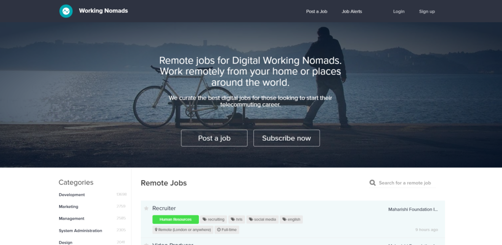 working nomads - job finder portal for digital nomads